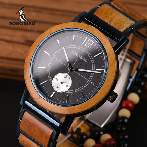 Relogio Masculino BOBO BIRD Wooden Men Watches Top Brand Luxury Stylish Women Watch Great Gifts for Lovers Accept Engraving Logo