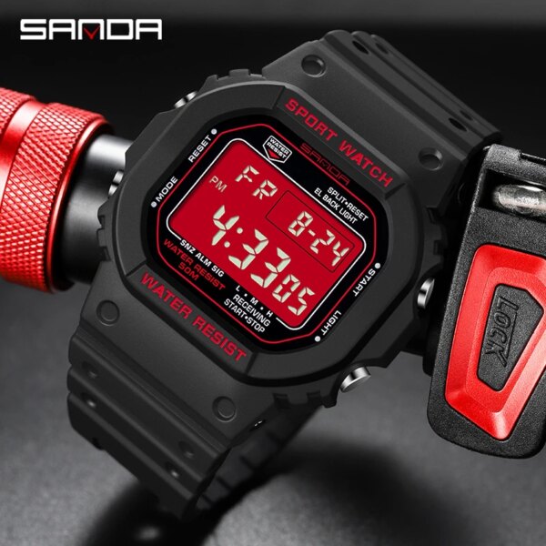 SANDA Fashion Top Brand G Style Digital Watch Men Waterproof Ms Sport Watches Boy Girl Electronic Watch Relogio Masculino