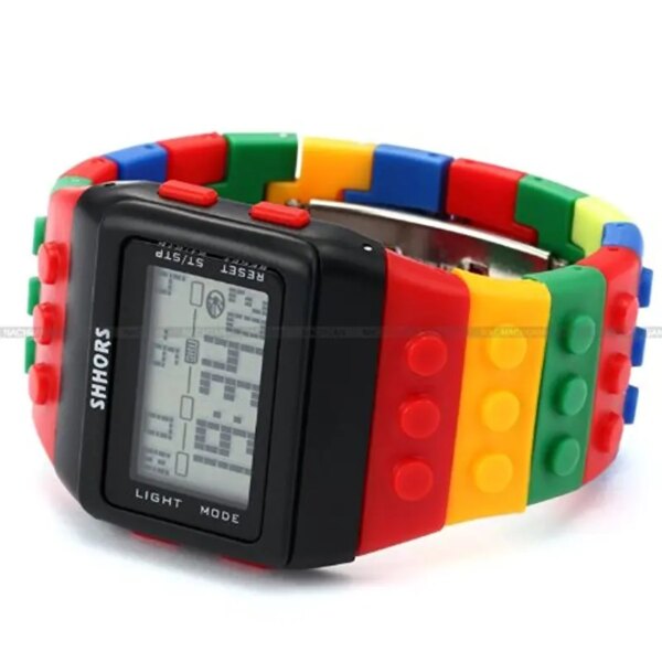 SHHORS Candy Rubber Digital Stopwatch Waterproof Men`s Ladies Sport Watch LED092