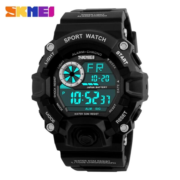 SKMEI 1019 Men Sports Watch Digital Stopwatch Alarm Clock Waterproof Wristwatches Camouflage Military Mens Watches Reloj 1583