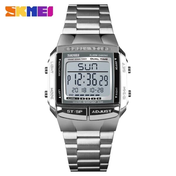 SKMEI 1381 Business Digital Watch for Men Sports Electronic Waterproof Back Light Wristwatch Mens Clock Relogios Masculinos 1647