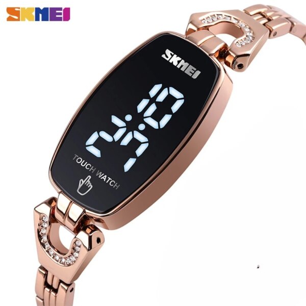 SKMEI 1588 Luxury Touch Watches Women Fashion Elegant Diamond Slim Waterproof Digital Women‘s Wristwatches Girl 1620 reloj mujer