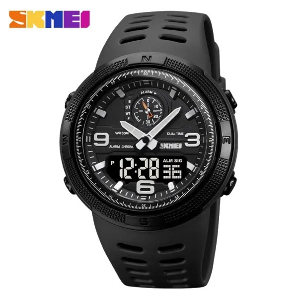 SKMEI 1655 Sport Digital Watch for Men Dual Display Waterproof Student Exploration Electronic Mens Wristwatches  Back Light 1251