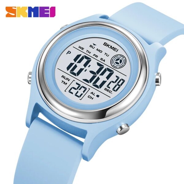 SKMEI Fashion Back Light Display Countdown Digital Watches Women Stopwatch Lady Wristwatch 50M Waterproof Shockproof reloj mujer