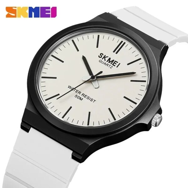 SKMEI Mens New Simple TPU Strap 3Bar Waterproof Watches For Male Time Clock reloj hombre 2018 Casual Quartz Wristwatches