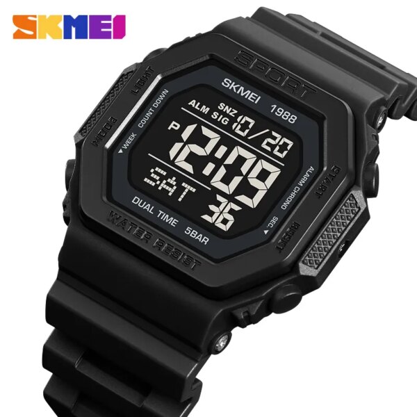 SKMEI Military Countdown Digital Sport Watches Men Back Light Display Chrono Wristwatch 5Bar Waterproof Alarm Clock reloj hombre