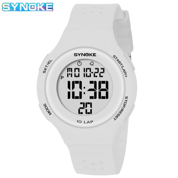 SYNOKE Women's Watches Thin Luxury Swim Waterproof Digital Sport Watch For Men LED Electronic Clock Multifunc Diving Wristwatch