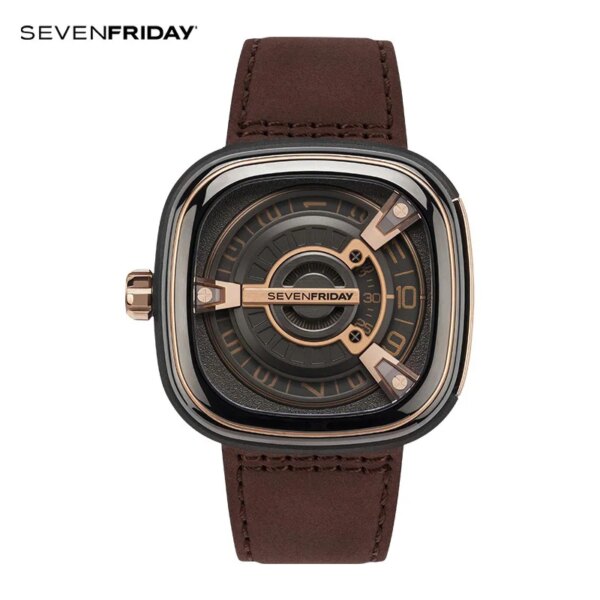 Sevenfriday Mens Swiss Automatic Mechanical Watch M2/02 Waterproof Men Mechanical Watch Self-winding Skeleton Movement Men Watch