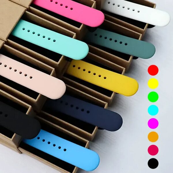 Silicone Strap For Apple Watch band 44mm 41mm 45mm 40mm 49mm 42mm 38mm Sport bracelet correa iwatch Series Ultra 8 7 se 6 5 4 3