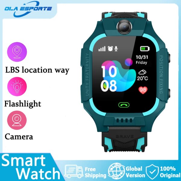 Smart BluetoothCall Watch For Kids Alarm LBS Tracker Location SOS Emergency Help Voice Chat Dual Camera Waterproof For BoysGirls