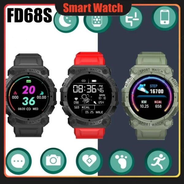 Smart Watch FD68S Men Women Bluetooth Smartwatch Touch Smart Fitness Tracker Sleep Tracker Alarm Clock Watches for IOS Android