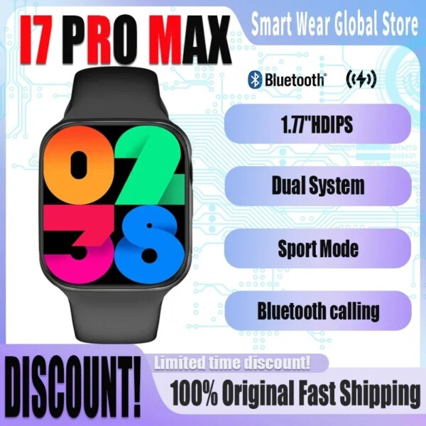 Smart Watch I7 Pro Max Series 7 Sports Fitness Customized Dial Men and Women Bluetooth Call Gift for IOS and Android