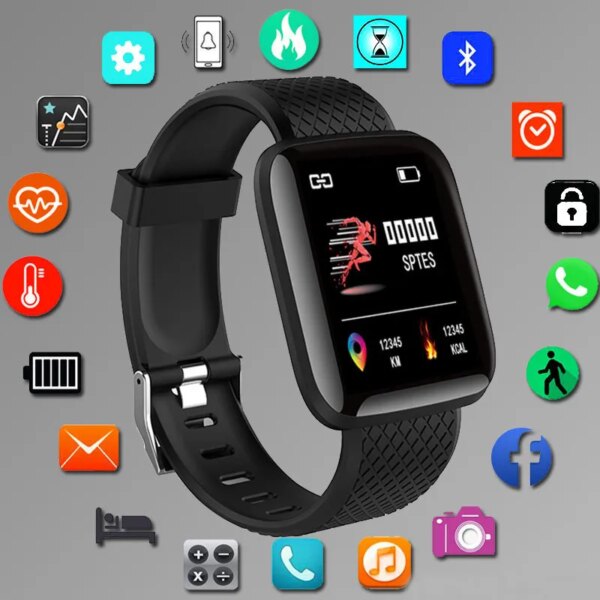 Smart Watch Men Women Fitness Tracker Bracelet Sports Sleep Heart Rate Blood Pressure Bluetooth Kids Smartwatch For IOS Android