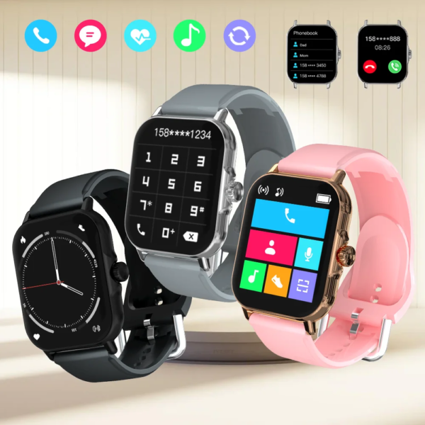 Smart Watch Men Women Gift Sport Fitness Health Monitor BTCall Digital Wristwatch Multi-platform Information Display Android IOS