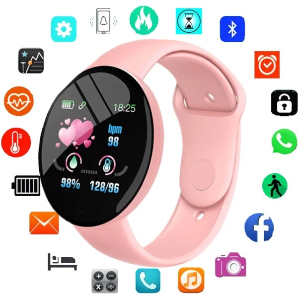 Smart Watch for Kids Macaron Color Bluetooth Smartwatch Men Women Sports Watches Fitness Tracker Waterproof Girls Watch