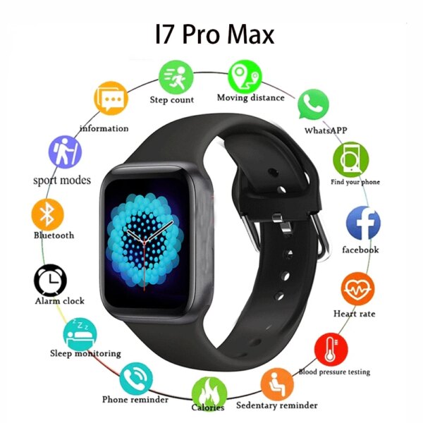 Smartwatches Men 1.44 Inch screen New i7 Bluetooth Call Heart Rate Notification Goddess Sport Android Phone Smart Watches Women