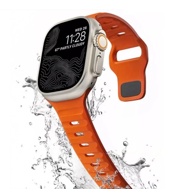 Soft Silicone Strap For Apple Watch Band Ultra 2 49mm 44mm 45mm 42mm 41mm 42mm sport Watchband iwatch Serise 5 6 7 8 9 bracelet