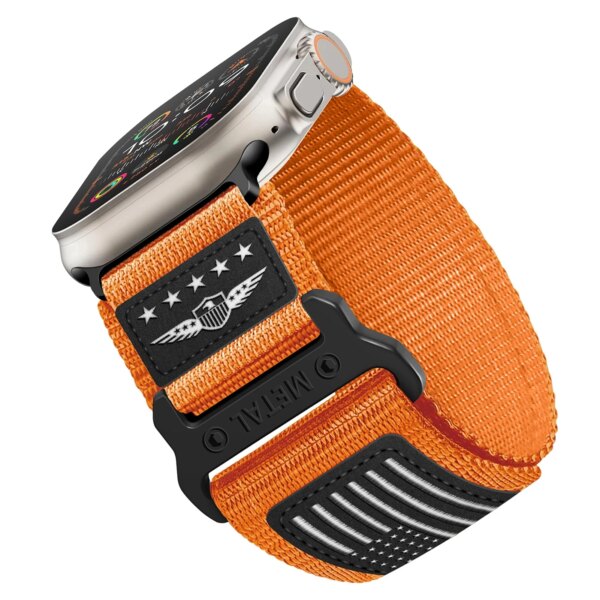 Sport Woven Nylon Strap for Apple Watch Ultra Band 49mm 45mm 42mm 44 mm Leather bracelet iWatch series 9 7 6 5 4 8 se bands 44mm