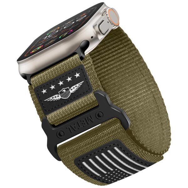 Sport Woven Nylon Strap for Apple Watch Ultra Band 49mm 45mm 42mm 44mm Leather correa bracelet iWatch series 9 7 6 5 8 se 44 mm