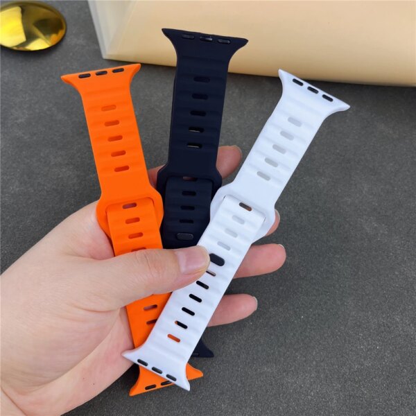 Straps For apple watch Ultra 2 49mm band sports silicone strap iwatch 9 8 7 6 5 4 se 45mm 44mm 41mm 40mm bracelet 3 42mm 38mm