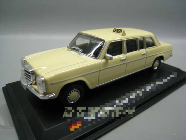 Super Rare 1/43 1977 W123 Taxi Model Static Die Casting Metal Display Collection Model