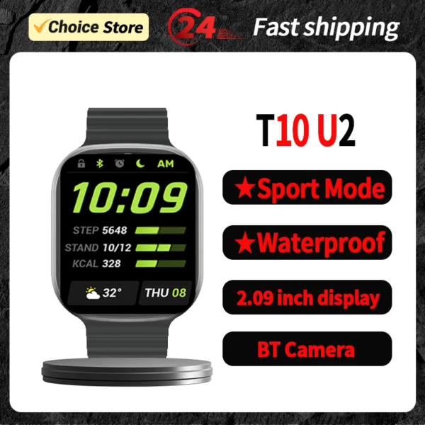 T10 Ultra 2 Smart Watch Wireless Charging Blutooth Call 49mm 2.09 inch Men Women Original Smart Watch with Strap Lock Real Screw