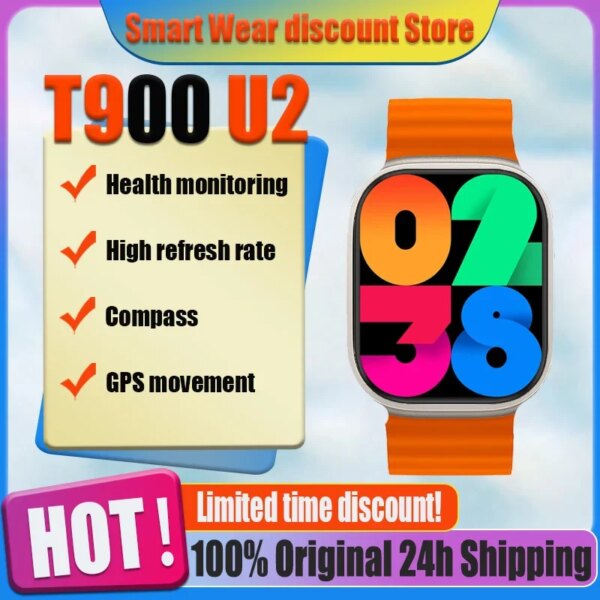 T900 Ultra 2 Original SmartWatch  Smart Watch For Man Women Sport Fitness Call Hiwatchpro APP Watch