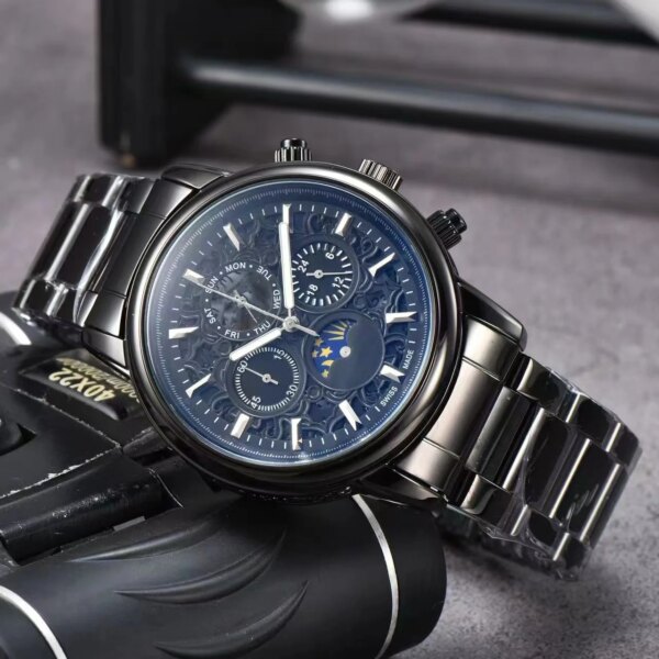 Top new original brand men's watch Luxury multi-functional date watch Business chronograph Men's clock