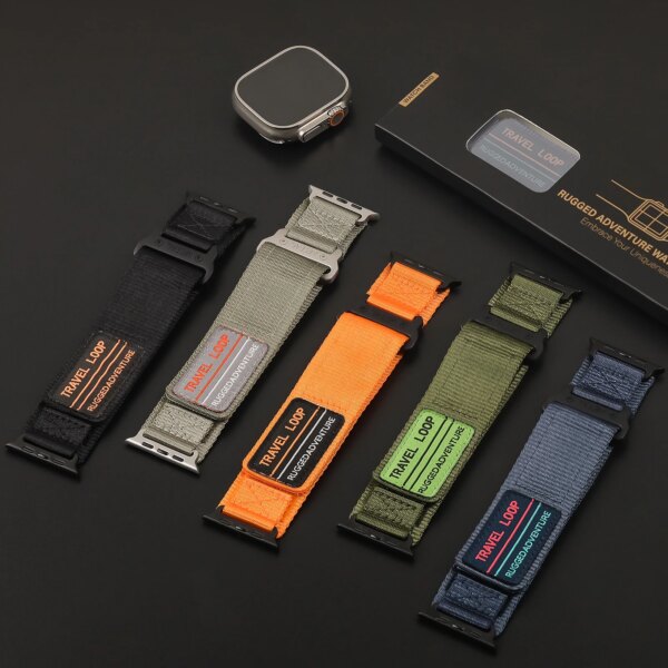 Trail loop Strap for Apple Watch Ultra Band 49mm 44mm 45mm 42mm Sport band correa bracelet iWatch series 9 7 6 5 8 se Nylon Band