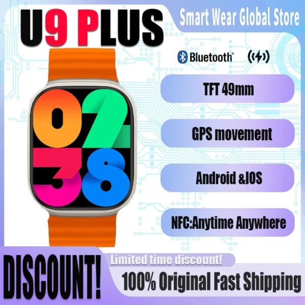 U9 Series 9 Microwear Smart Watch Ultra 9 Plus IWO Wholesale Women Men NFC GPS Bluetooth Call 49mm With Strap Lock Waterproof