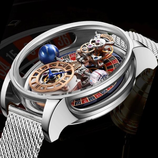 Upgraded Version PINDU Russian Roulette Celestial Series Quartz Watch Men's Astronomical Luxury Watch Jacob & Co reloj hombre