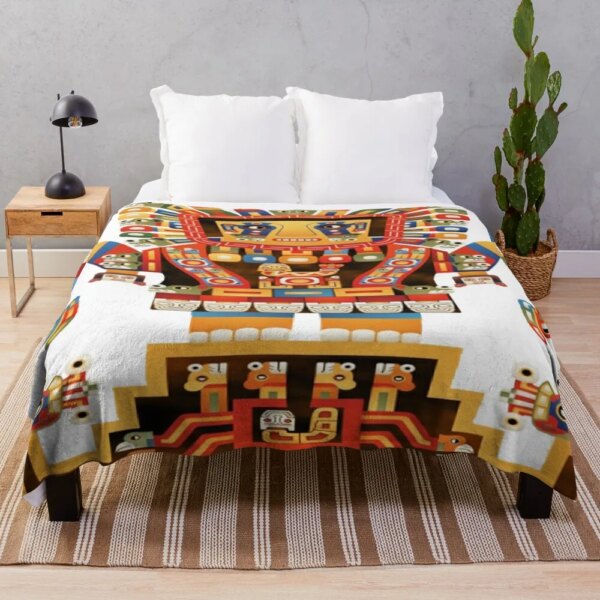 Viracocha Inca Mythology Throw Blanket Plaid Comforter Blanket Blanket For Decorative Sofa Luxury Designer Blanket