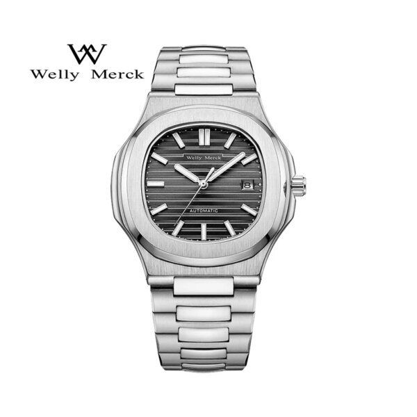 Welly Merck Automatic Mechanical Watches Premium Business Casual Water Resistant MIYOTA 8215 316L Stainless Steel Man Watch