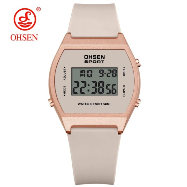 Women Digital Watch Fashion Waterproof Pink Elegant Ladies Watches Led Electronic Female Clocks relogios feminino Gift