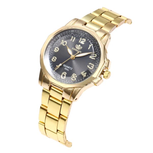 Women Fashion Stainless Steel Band Analog Quartz Wristwatches Gold Silver Round Wrist Watch Montres Femmes Relogio Feminino