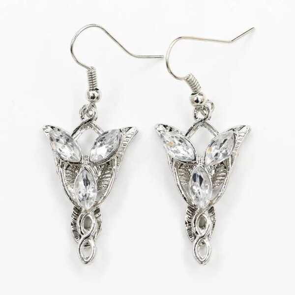 Women's Jewelry New Crystal elf hollow Pendant Earrings