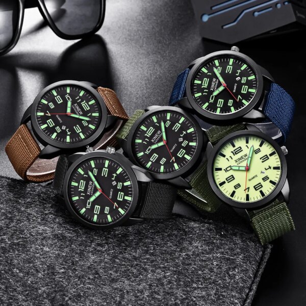 Xinew Outdoor Mens Date Stainless Steel Military Sports Analog Quartz Wristwatch Personalized And Creative Design Watch Reloj