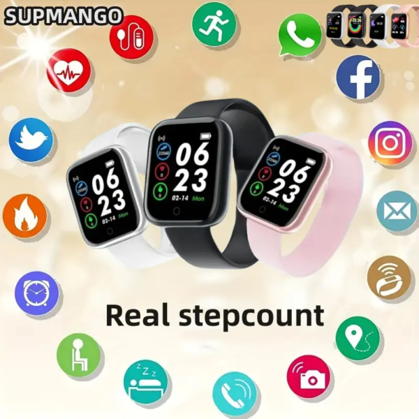 Y68 Real Step Count Sports Fashion Smart Watch Multifunctional Men And Women Networking Mobile Phone Music Fitness Sports Watch