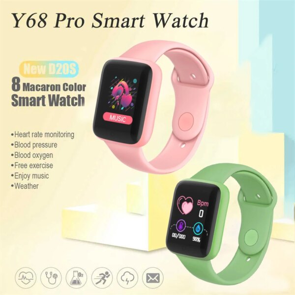 Y68SPro Smartwatch Real Stepcount Fitness Multi Function Step Connected Smart Watch For Men Women Suitable For And Android Phone