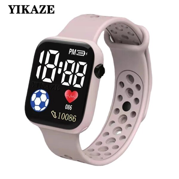 YIKAZE LED Digital Watch For Kids Boys Waterproof  Sports Watches Girls Silicone Digital Watch Casual Childrens Electronic Reloj