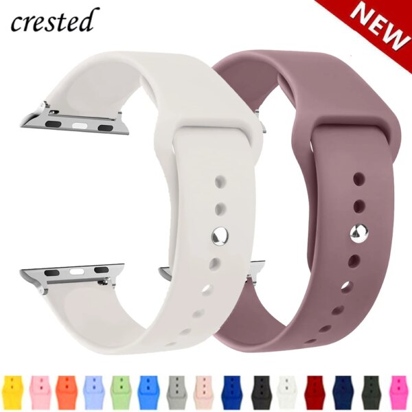 strap For Apple Watch band 40mm 44mm 49mm 45mm 41mm 38mm 42mm Silicone belt bracelet iWatch series se 9 8 7 6 5 3 ultra 2 band