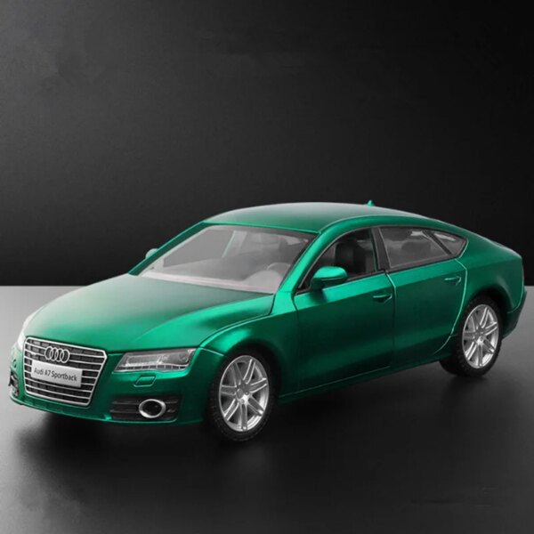 1:24 AUDI A7 Coupe Alloy Car Model Diecast Metal Toy Vehicles Car Model High Simulation Sound Light Collection Childrens Gift