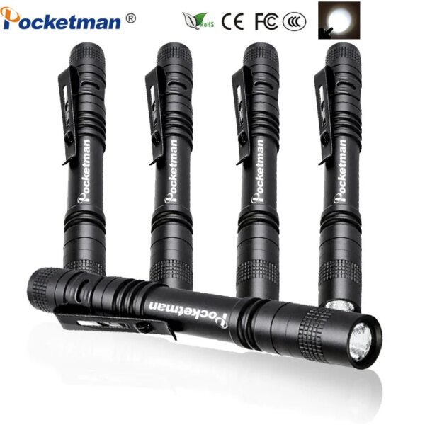 1~4Pc powerful Mini Flashlight Pen Torch Small Flashlight Waterproof Lanterna Pocket Flashlight Linterna Car Repairing Pocketman