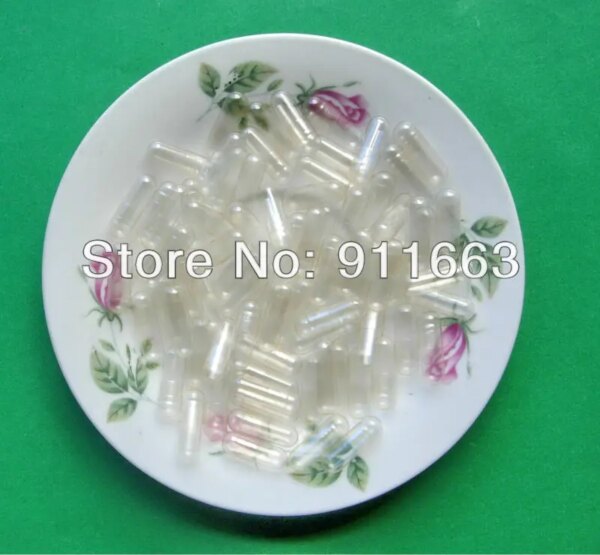 1# 500pcs! HPMC Vegetarian empty capsules! Clear Transparent vegetarian Capsule size 1,(closed or seperated capsules available!)