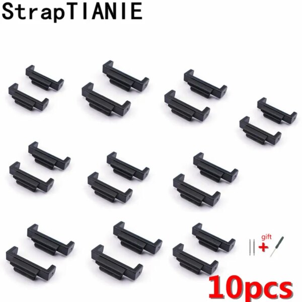 10 pair ABS plastic Black Adapters Connectors For Casio G-SHOCK GA110 DW5600 G5600Replacement Band Strap Watch Refit Accessories