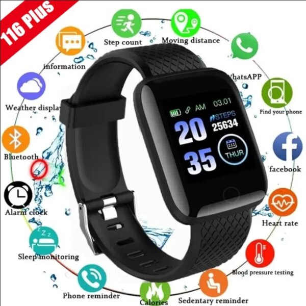 116s Plus Smart Watch For Xiaomi Bluetooth Men Women Blood Heart Rate Monitor Sport Smartwatch Tracker Reminder Sleep Monitoring