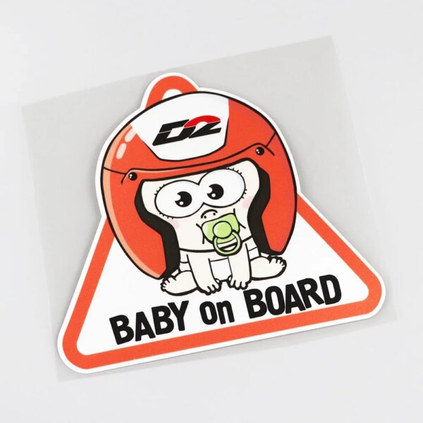 15cm Baby on Board Helmet Baby Car Stickers Personality, PVC Cover Scratches Exterior Parts Accessories Products Sticker Cute,