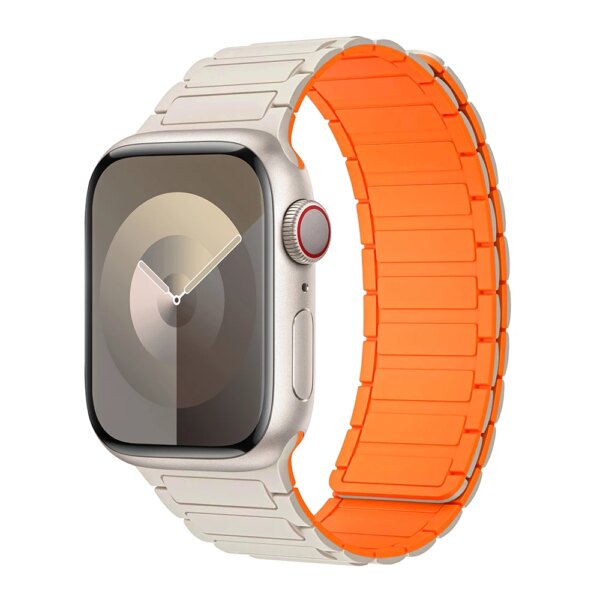 Magnetic Loop for Apple Watch Bands 44mm 40mm 49mm 45mm 41mm 38mm Silicone Bracelet iWatch Series 9 8 7 6 5 4 3 Se ultra 2 strap