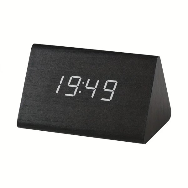 Wooden Wall Clock Electronic Watch Desk Digital Despertador Alarm Moment Bedroom Decoration Table And Accessory Smart Hour