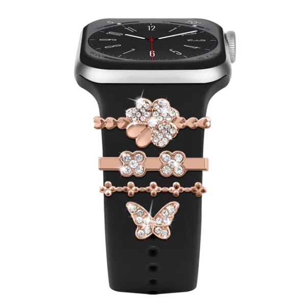 Decoration For Apple watch bands 44mm ultra 2 9 8 3 se Diamond Jewelry Charms samsung/Huawei watch 20/22mm strap watch Bracelet